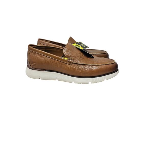NEW Skechers 11 Agustino Ossie Brown Leather Slip On Loafer Comfort Memory Foam main image 4